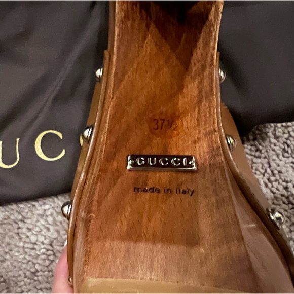 Gucci leather upper and rubber sole Betis Glamour Cuir size 37.5.. NEW - Picture 10 of 13